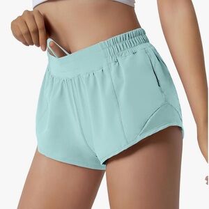 Women's Light Blue Athletic Shorts